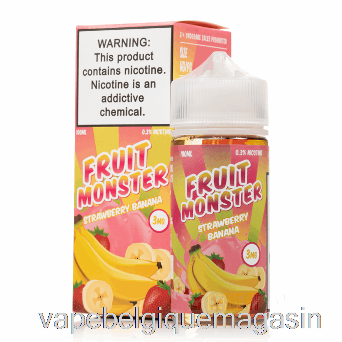 Vape Jetable Fraise Banane - Fruit Monster - 100ml 0mg
